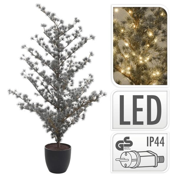 Ambiance arbre de noël artificiel en pot avec 136 led 125 cm