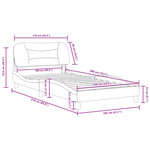vidaXL Cadre de lit sans matelas crème 100x200 cm tissu