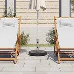 vidaXL Socle de parasol Granite 28 5 kg Rond Noir