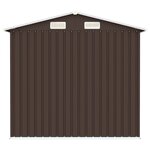 vidaXL Abri de jardin Marron 205x129x183 cm Acier galvanisé