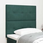 vidaXL Tête de lit LED avec des lumières à LED Vert 80 cm Polyester
