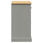 vidaXL Buffet avec tiroirs VIGO 113x40x75 cm gris bois massif de pin