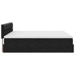 VidaXL Cadre de lit ottoman avec matelas noir 200x200cm velours