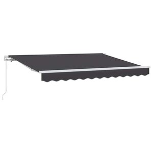 vidaXL Auvent Rétractable Anthracite 300 x 200 cm tissu