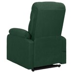 Vidaxl fauteuil inclinable de massage vert foncé tissu