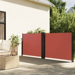 vidaXL Auvent latéral rétractable terre cuite 100x1000 cm