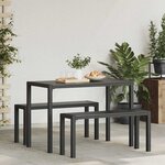 vidaXL Ensemble de salle à manger pour jardin 3 Pièces Anthracite Acier