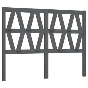 vidaXL Tête de lit Gris 126x4x100 cm Bois massif de pin