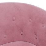 vidaXL Fauteuil rose velours
