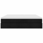 VidaXL Cadre de lit ottoman avec matelas noir 180x200 cm tissu