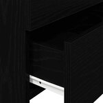 vidaXL Table de chevet avec 2 tiroirs Noir 40 x 36 5 x 62 cm