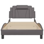 vidaXL Cadre de lit Viana sans matelas gris 100x200 cm similicuir