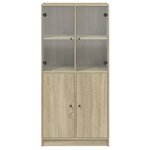 vidaXL Buffet haut avec portes chêne sonoma bois d'ingénierie