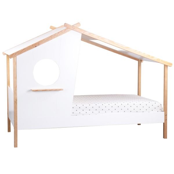 Lit enfant 90x200 maison blanc