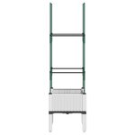 vidaXL Jardinière avec treillis blanc 40x40x142 5 cm PP