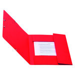 Chemise rouge à élastique format a4 - maxiburo - lot de 10