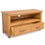 vidaXL Meuble TV 90x35x48 cm bois de chêne massif