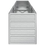 vidaXL Lit surélevé de jardin 240x40x45 cm Acier galvanisé Argenté