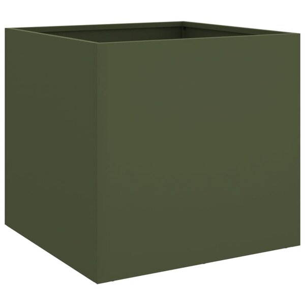 vidaXL Jardinière vert olive 49x47x46 cm acier laminé à froid