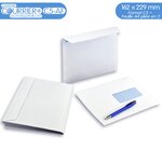 Lot de 100 enveloppes blanches c5 avec fenêtre - gamme courrier+
