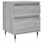 vidaXL Table de chevet sonoma gris 40x35x50 cm bois d’ingénierie