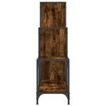vidaXL Bibliothèque chêne fumé 92x30x102 cm bois d'ingénierie et métal