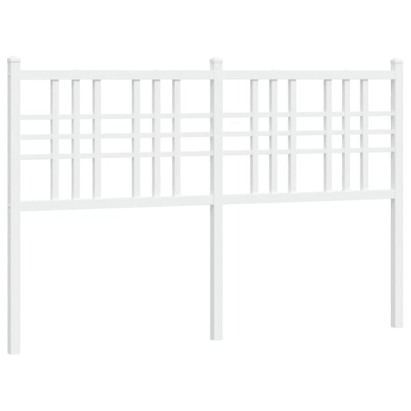 vidaXL Tête de lit métal blanc 120 cm