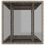 vidaXL Ensemble de bistro 3 Pièces avec coussins beige résine tressée