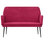 vidaXL Banc Rouge bordeaux 108x79x79 cm Velours