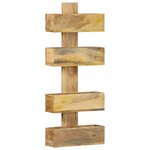 vidaXL Porte-revue mural 30x11x72 cm Bois de manguier solide