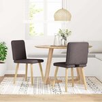 vidaXL Chaises à manger lot de 2 marron foncé tissu