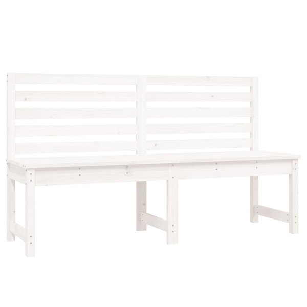 vidaXL Banc de jardin blanc 157 5 cm bois massif de pin