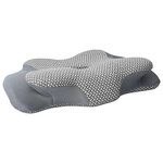 vidaXL Coussin pour le cou Gris 58 x 38 x 12 cm Polyester