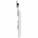 vidaXL Tête de lit suspendue Avec lumière LED Blanc Tissu