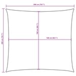 vidaXL Voile de parasol tissu oxford carré 2x2 m noir