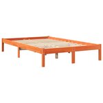 vidaXL Lit bibliothèque sans matelas cire marron 120x200 cm pin massif
