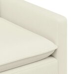 vidaXL Ensemble de Canapés 2 Pièces Crème Tissu