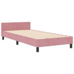 Cadre de lit vidaXL Rose 90x200 cm Velours
