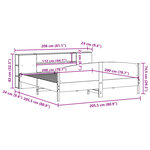 vidaXL Lit bibliothèque sans matelas cire marron 200x200 cm pin massif