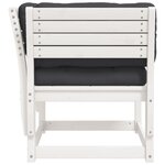 vidaXL Canapé de jardin accoudoir avec coussins blanc bois massif pin