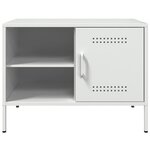 vidaXL Meubles TV 2 Pièces blanc 68x39x50 5 cm acier