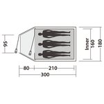 Easy Camp Tente Quasar 300 3 places rustique Vert