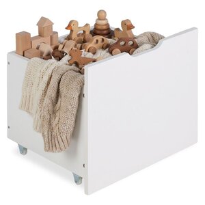 Tiroir de rangement blanc en bois pour lit mezzanine