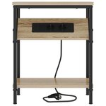 vidaXL Cabinet de chevet Chêne sonoma Bois d'ingénierie