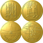 Pièce de monnaie en Or 10 Dollars g 7.78 Millésime 2022 Cathedral WESTMINSTER ABBEY