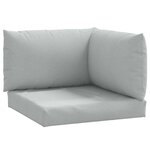 vidaXL Coussins de palette lot de 3 gris clair mélangé tissu