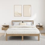 vidaXL Tables de Chevet Flottantes 2 Pièces Chêne Artisanal 40x31x27 cm Bois d'Ingénierie