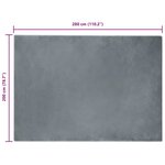 vidaXL Tapis en Fourrure Synthétique de Lapin Anthracite 200 x 280 cm