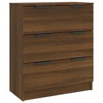 vidaXL Buffets 3 Pièces Chêne marron Bois d'ingénierie