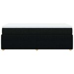 vidaXL Sommier à lattes de lit avec matelas Noir 100x200 cm Tissu